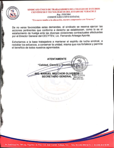 Cecytev La Laguna Huelga