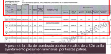 falta de alumbrado publico uxpanapa